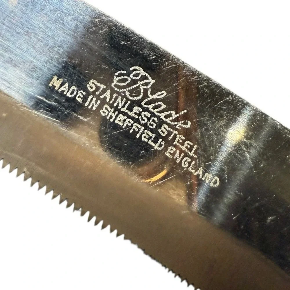 Vintage Serrated Knife Bakelite‎ Handle Butterscotch Swirl Retro Kitchen